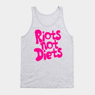 Riots Not Diets - Feminist Typographic Design Tank Top